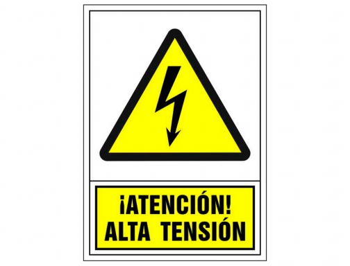 Pictograma Syssa seal de advertencia atencion! alta tension en pvc 245x345 mm 2040, imagen 2 mini