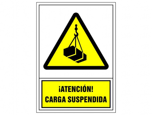 Pictograma Syssa seal de advertencia atencion! carga suspendida en pvc 245x345 mm 2060, imagen 2 mini