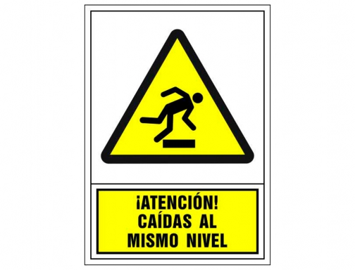 Pictograma Syssa seal de advertencia atencion! caidas al mismo nivel en pvc 2085, imagen 2 mini