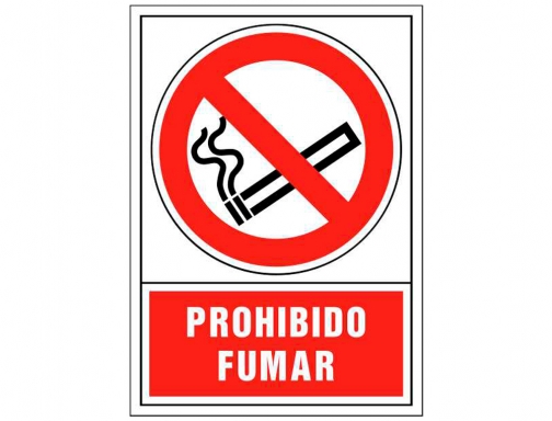 Pictograma Syssa seal de prohibicion prohibido fumar en pvc 245x345 mm 3001, imagen 2 mini