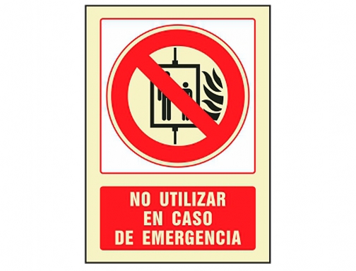 Pictograma Syssa seal de no usar en caso de incendio en pvc 5095F, imagen 2 mini