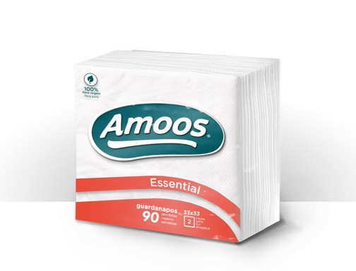 Servilleta celulosa Amoos 33x33 cm 2 capas paquete de 90 unidades T622901 (T622022), imagen 2 mini