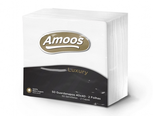 Servilleta celulosa Amoos luxury 40x40 cm 2 capas paquete de 50 unidades T622501, imagen 2 mini