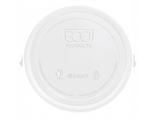 Tapa de plastico biodegradable para vaso de 195 220 cc paquete de Blanca 104312, imagen 2 mini