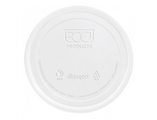 Tapa de plastico biodegradable para vaso de 290 cc paquete de 100 Blanca 104313, imagen 2 mini