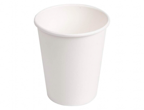 Vaso de carton biodegradable blanco 220 cc paquete de 50 unidades Blanca 102619, imagen 2 mini