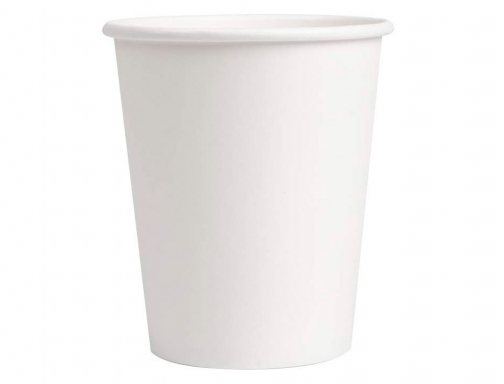 Vaso de carton biodegradable blanco 220 cc paquete de 50 unidades Blanca 102619, imagen 3 mini