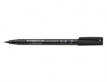 STAEDTLER Lumocolor 318 (F) Rotulador permanente, punta ojival, 0,6 mm,  negro - Rotuladores permanentes Kalamazoo