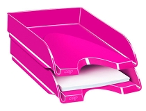 Bandeja sobremesa Cep plastico rosa 257x348x66