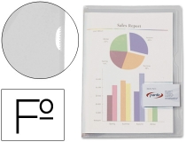 Carpeta dossier uero plastico Pardo folio