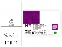Ficha Liderpapel lisa n1 65x95mm paquete  FL01