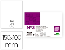 Ficha Liderpapel lisa n3 100x150mm