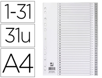 Separador numerico Q-connect plastico 1-31