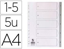 Separador numerico Q-connect plastico