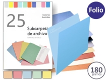 Subcarpeta cartulina Liderpapel folio colores