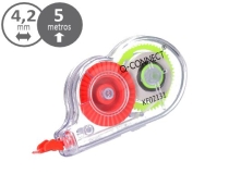 Corrector Q-connect cinta mini blanco 4,2