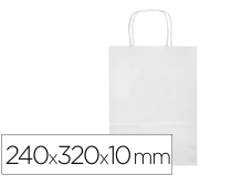 Bolsa papel Q-connect celulosa blanco s