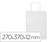 Bolsa papel Q-connect celulosa blanco m