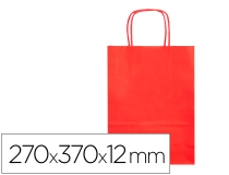 Bolsa papel Q-connect celulosa rojo m