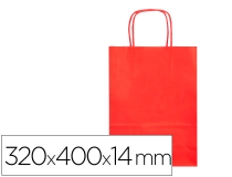 Bolsa papel Q-connect celulosa rojo