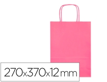 Bolsa papel Q-connect celulosa rosa m