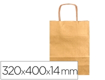 Bolsa papel Q-connect kraft oro