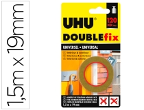 Cinta adhesiva Uhu doublefix marron 