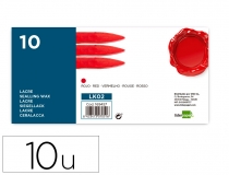 Lacre Liderpapel rojo caja de 10  LK02