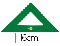 Escuadra Liderpapel 16 cm acrilico verde  ES01