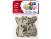 Globo 100% latex biodegradable metalizado plata