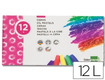 Lapices cera blanda Liderpapel caja