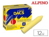 Lapices cera Dacs unicolor amarillo claro