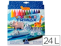 Lapices cera Jovi color triangular triwax