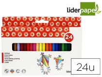 Lapices cera Liderpapel caja de 24  BD26