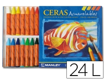 Lapices cera Manley acuarelable caja de