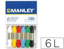 Lapices cera Manley caja de 6  MNC00022  106