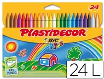 Lapices cera Plastidecor caja de 