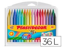 Lapices cera Plastidecor caja de 36