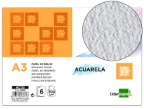 Papel dibujo Liderpapel 297x420mm 300g m2  AC02