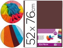 Papel seda Liderpapel marron 52x76 cm  SE16