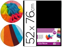 Papel seda Liderpapel negro 52x76