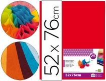 Papel seda Liderpapel rojo 52x76