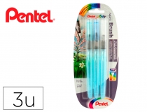 Pincel Pentel XFRH-3BFM rellenable agua