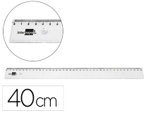 Regla Liderpapel plastico irrompible transparente