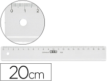 Regla m+r 20 cm plastico 