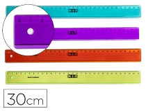 Regla m+r 30 cm plastico 