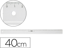 Regla m+r 40 cm plastico