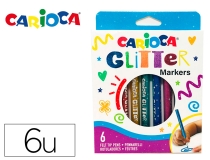 Rotulador Carioca glitter purpurina punta