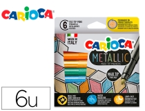 Rotulador Carioca metallic punta maxi 6