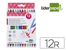 Rotulador Liderpapel duo doble punta fina  RT10